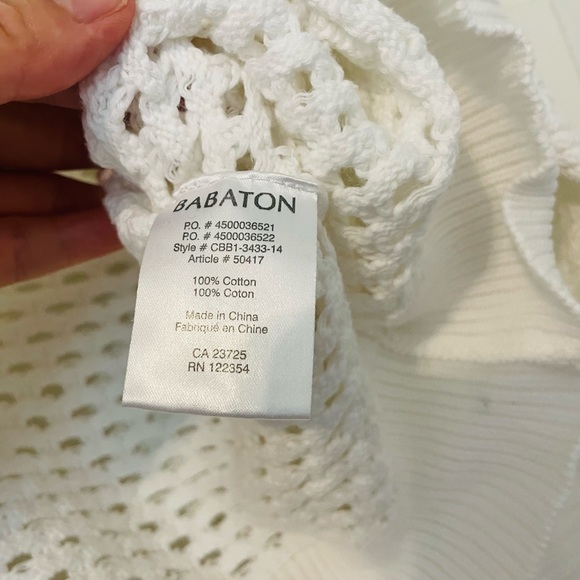Aritzia BABATON Davey Vneck Crochet Sweater - Picture 8 of 9